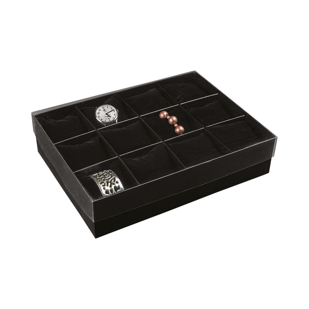 Charola con tapa 12 relojes - 32.4 x 25 x 8 