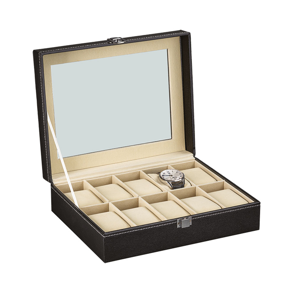 10 relojes con ventana - 25 x 20 x 8