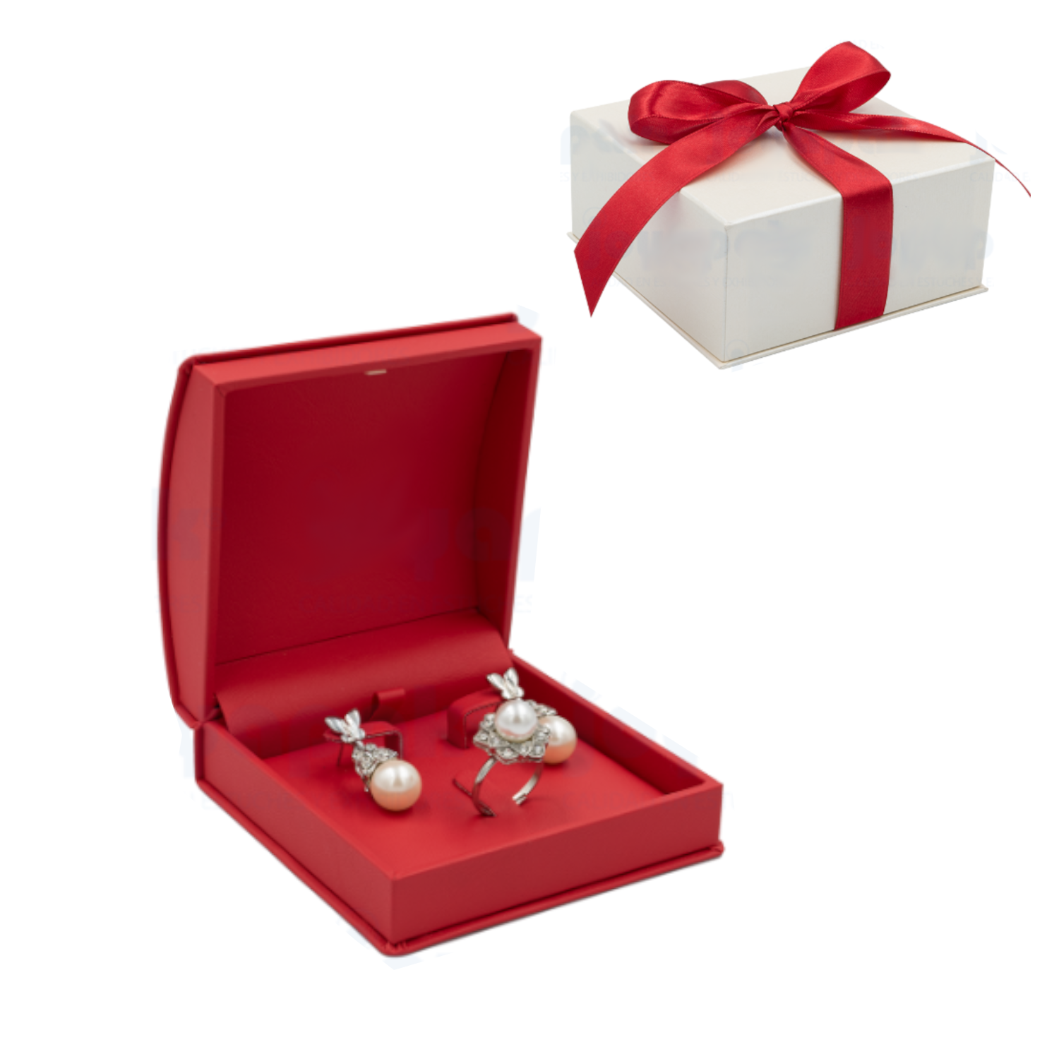 Juego de Aretes y Anillo - 10.6 x 10.6 x 4.9