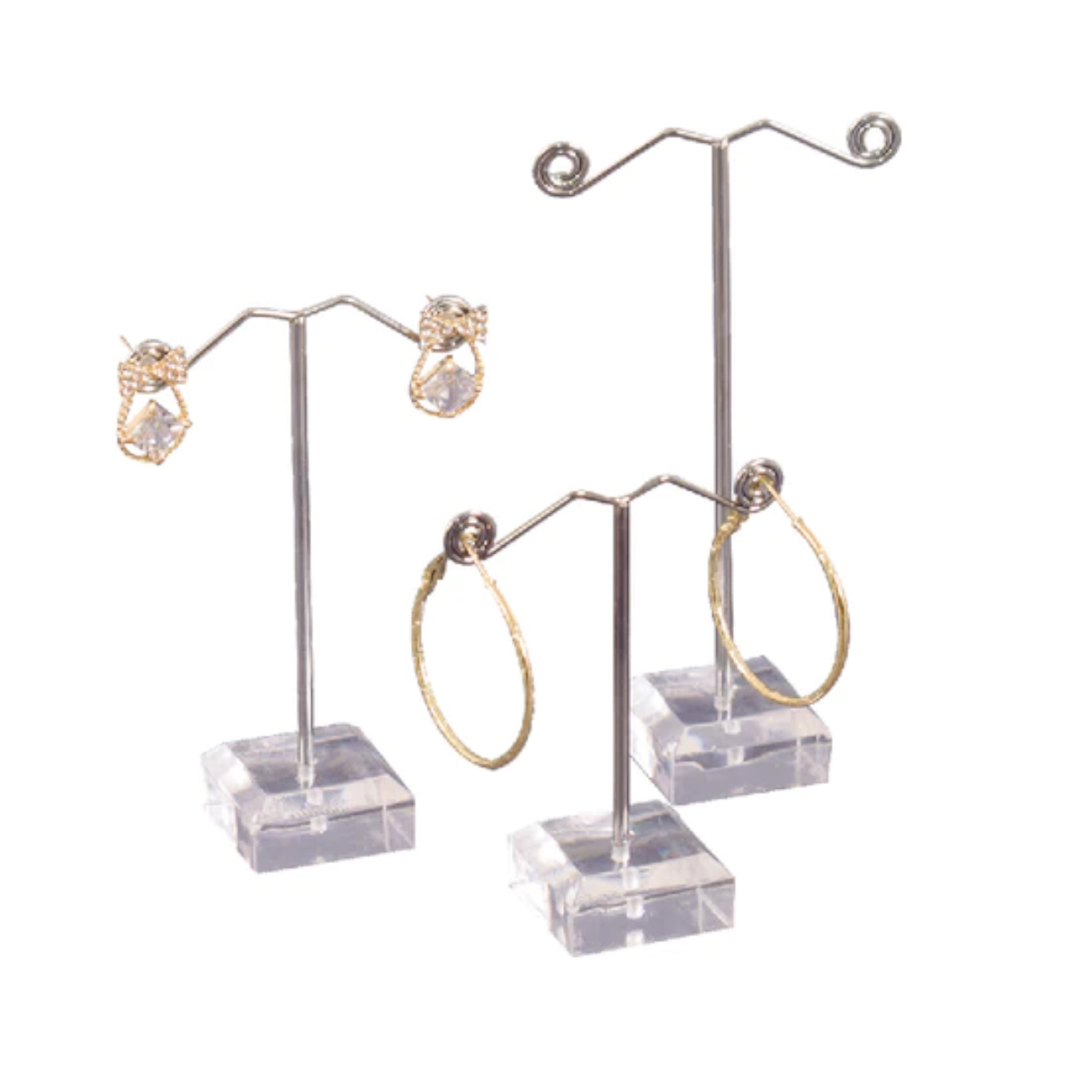 Modelo Cromado Plata para Arete - 12 cm
